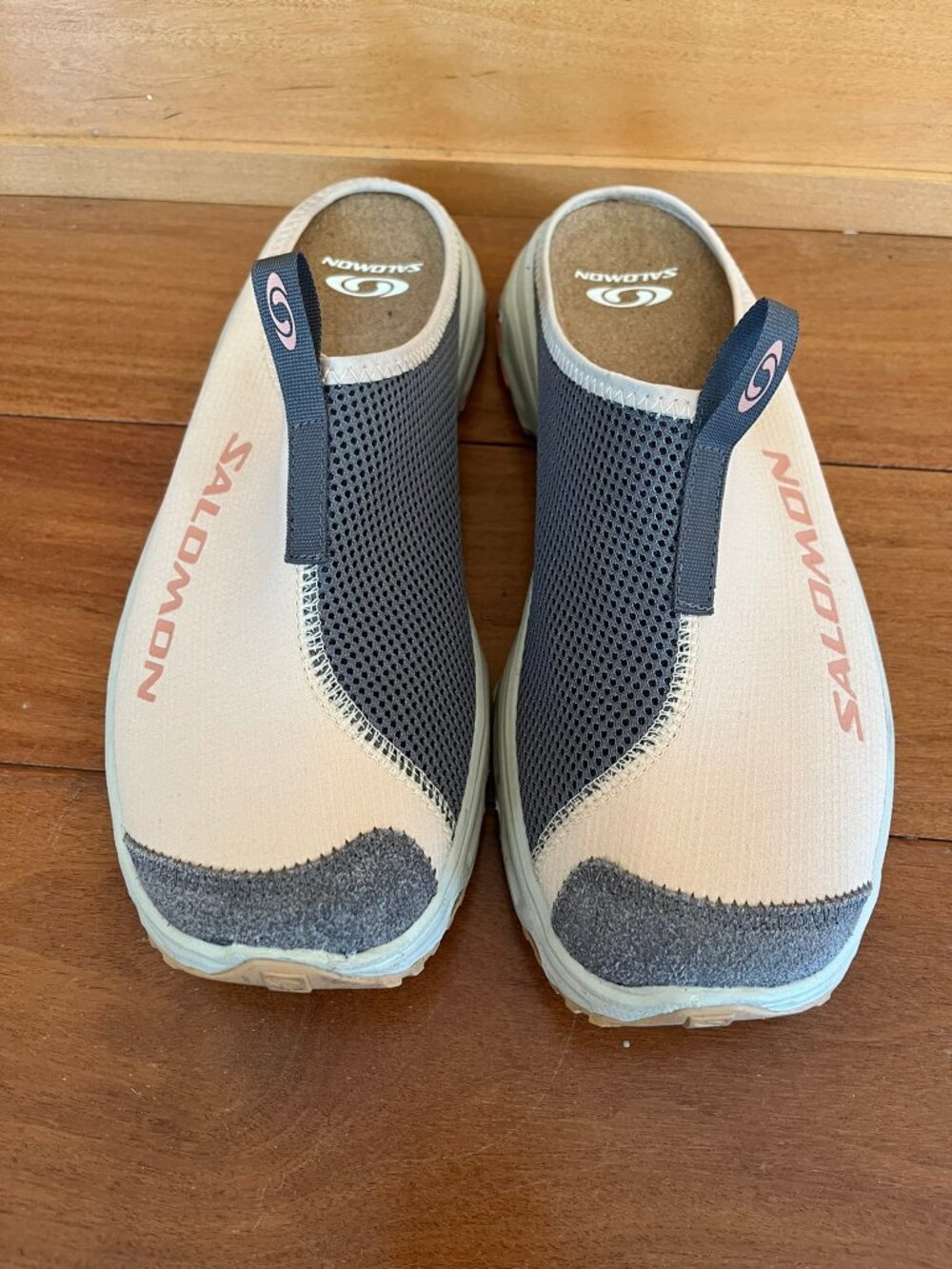 Salomon RX Slide 3.0 - Gray/Peach Slip On Shoes Sneakers EUC Men 10.5 Women 11.5